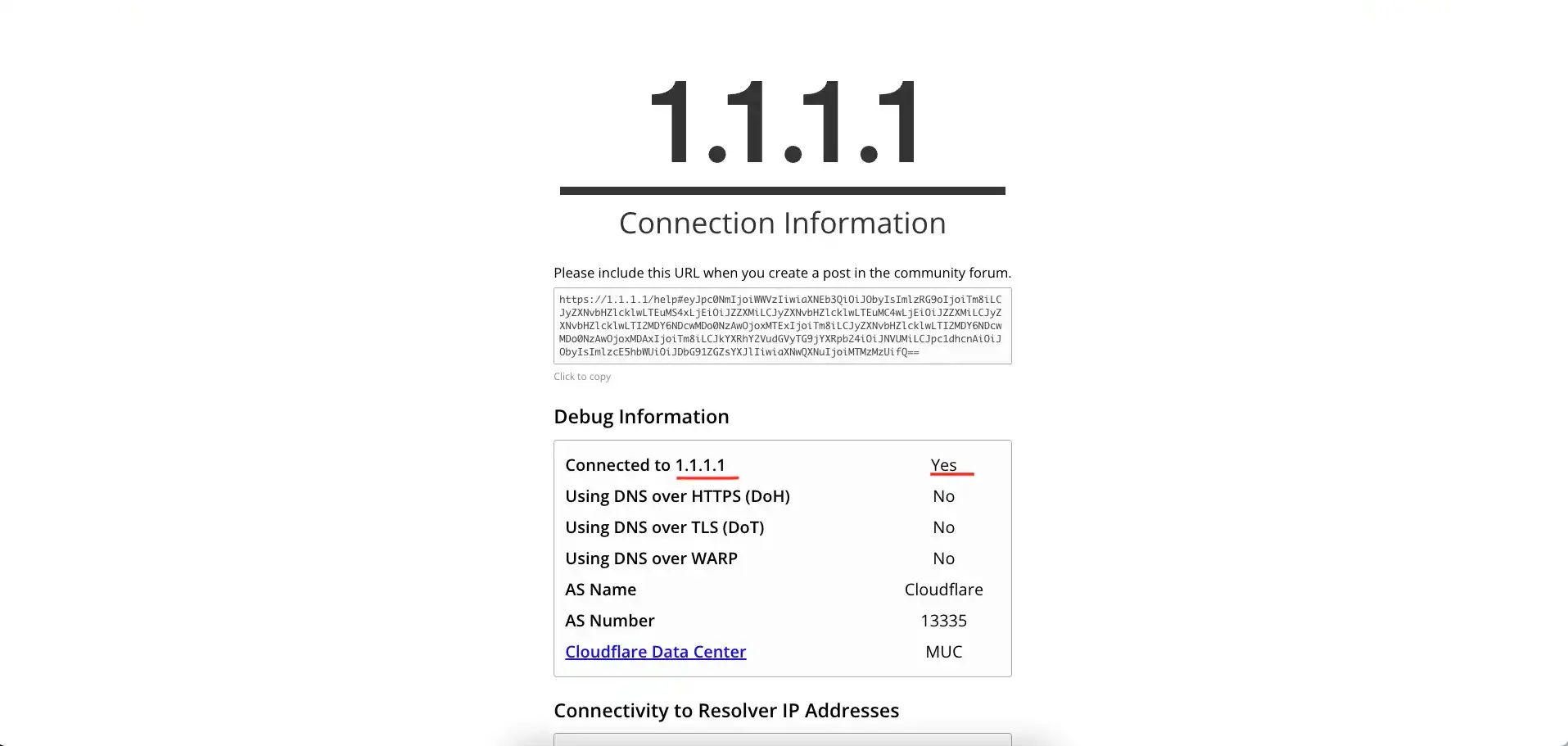 cloudflare dns test
