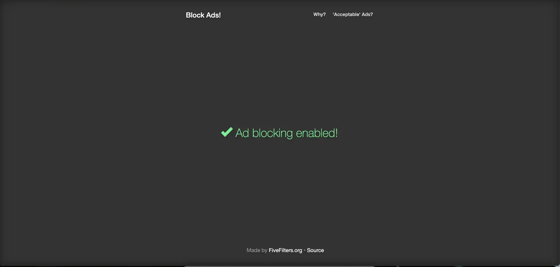 adblocks testing