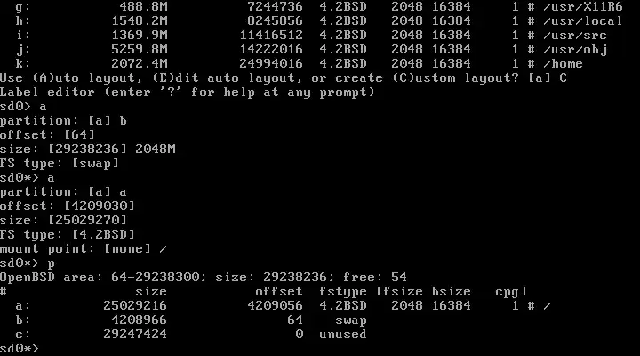 disk config root